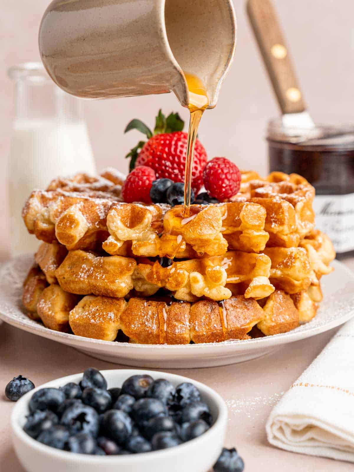 Belgian Waffles Recipe  Easy Homemade Belgian Waffles