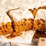Moist spiced carrot cake with brown butter cream cheese frosting.
