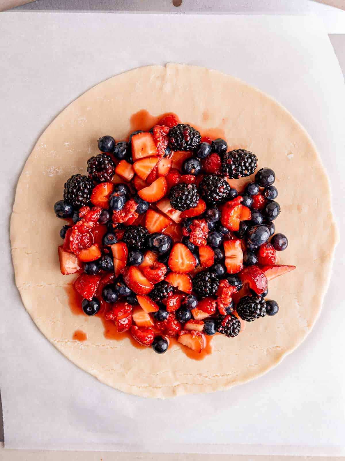 Mixed Berry Galette, Mixed Berry Galette with Chocolate Crust