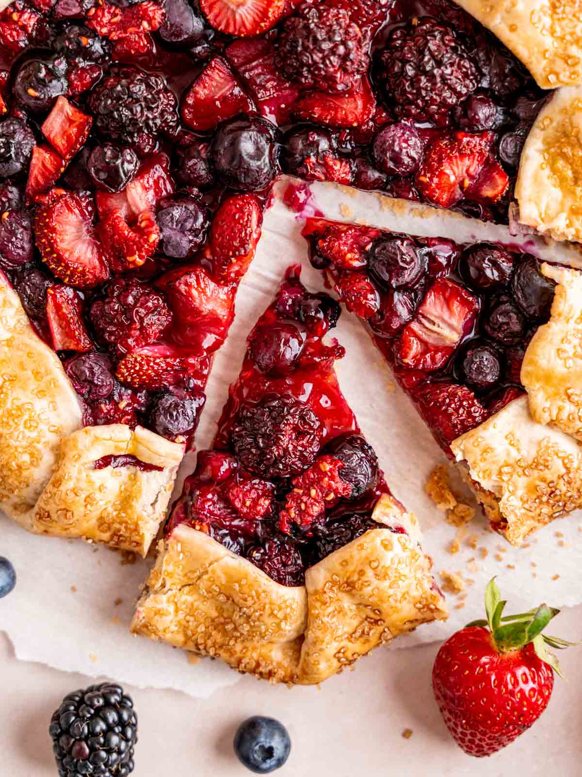 Summer Mixed Berry Galette - Nourish and Fete