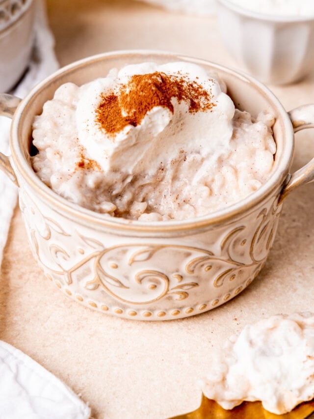 Homemade Maple Cinnamon Rice Pudding