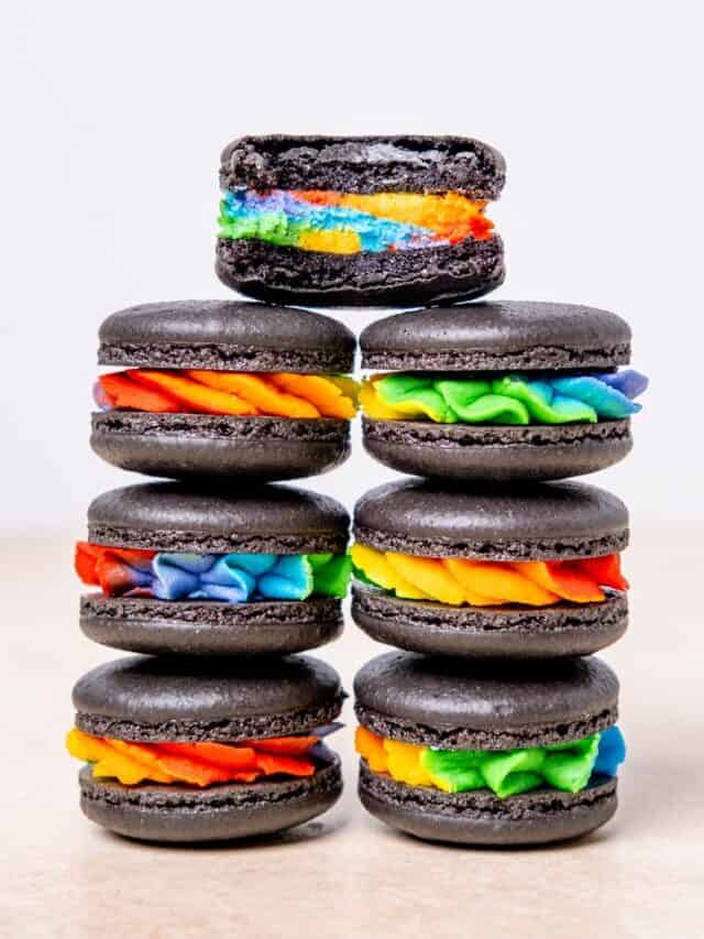 St. Patrick's Day Rainbow Macarons