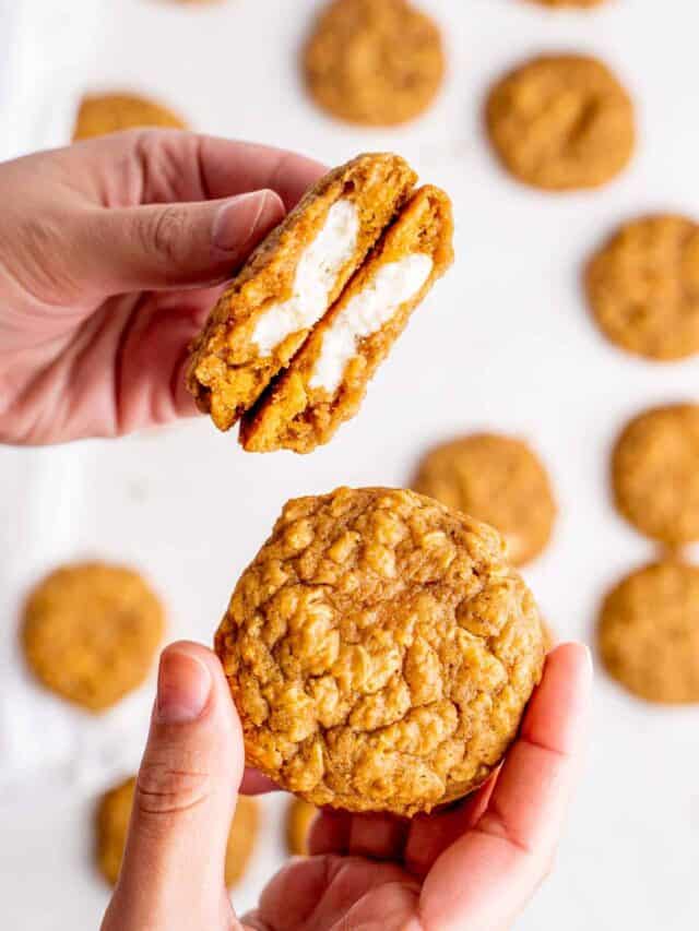 Cream Cheese Pumpkin Oatmeal Cookies Broken Oven Baking