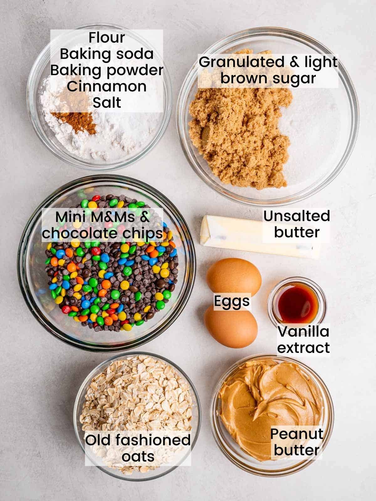 monster cookie ingredients labeled