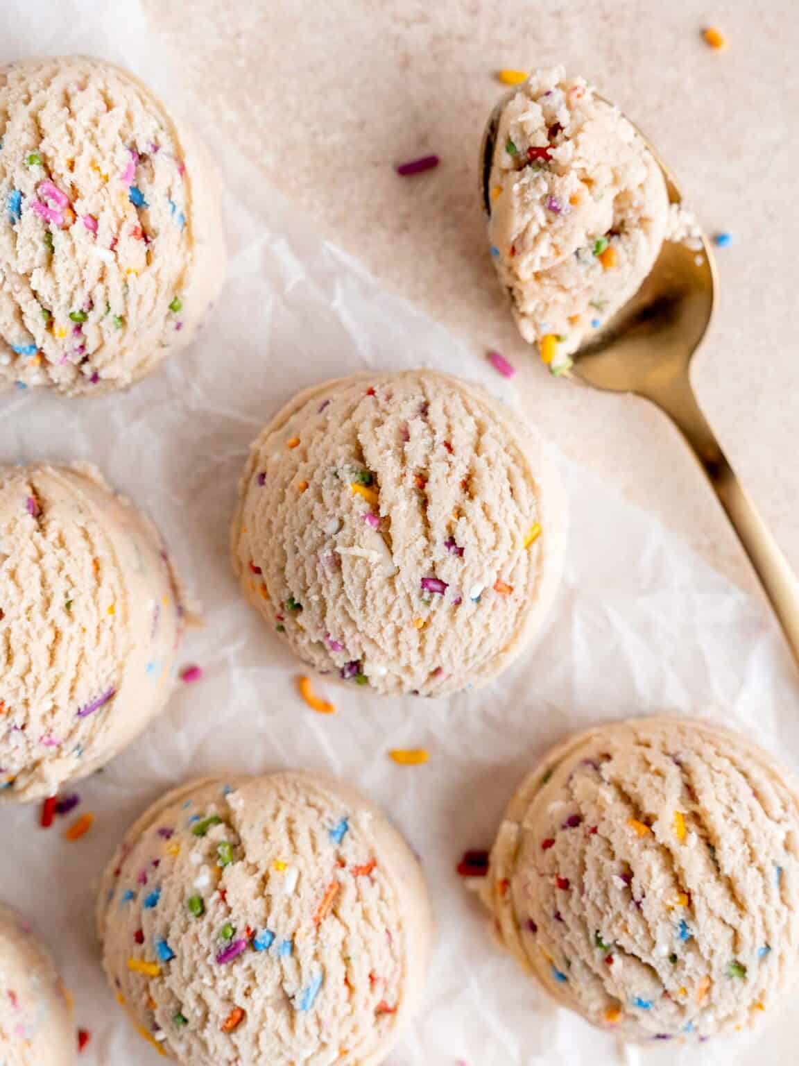 Edible Funfetti Cookie Dough Broken Oven Baking
