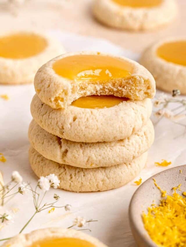 Easy Thumbprint Cookies with Lemon Curd Broken Oven Baking
