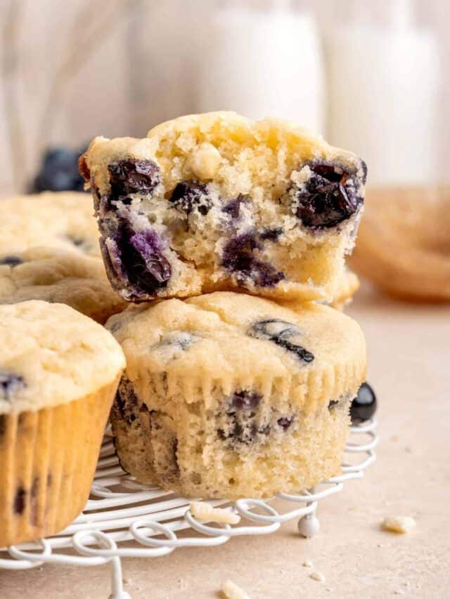Blueberry Muffins with White Chocolate Broken Oven Baking