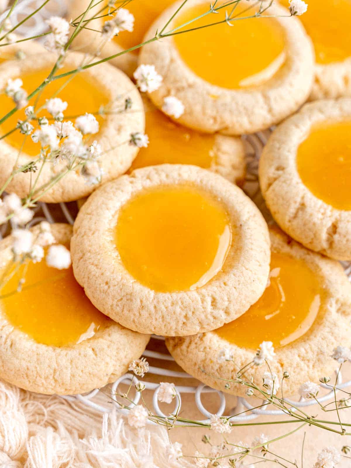 Homemade Lemon Curd Thumbprint Cookies Recipe ~ Barley & Sage