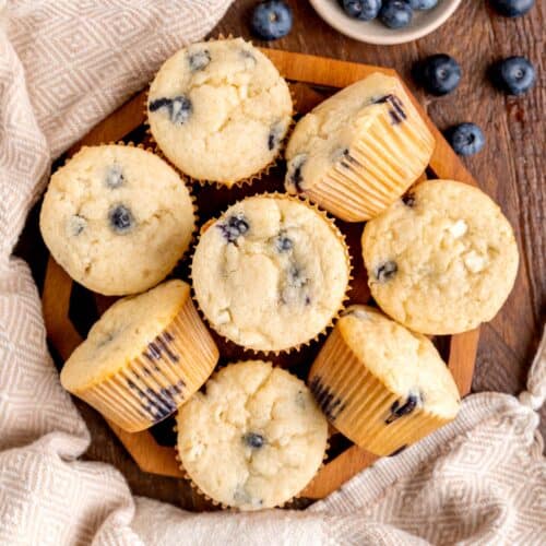 White Chocolate and Blueberry Muffins Broken Oven Baking
