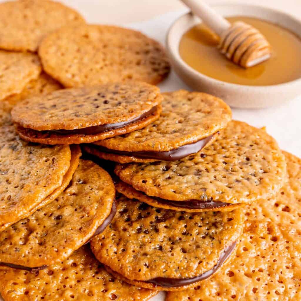 Easy 4 Ingredient Lace Cookies Broken Oven Baking