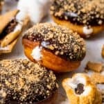 A marshmallow cream filled s'mores donut.