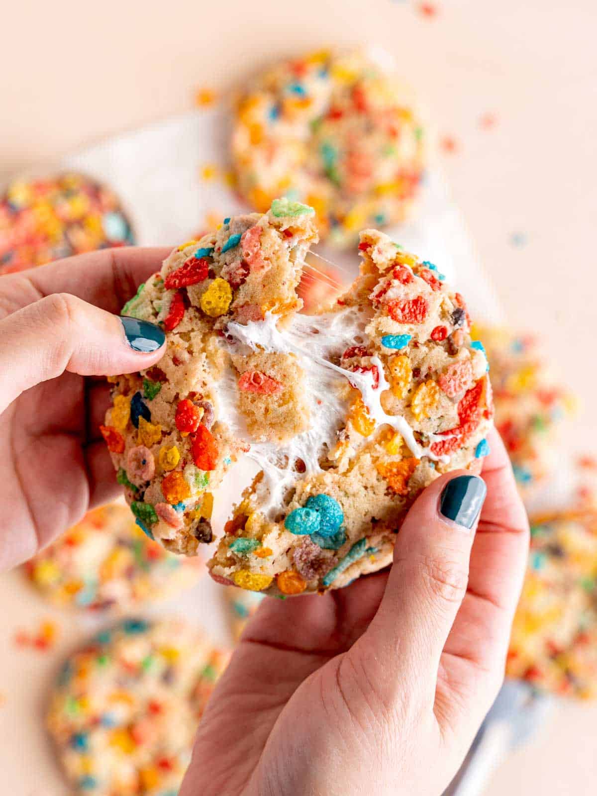 Fruity Pebble Marshmallow Cookies – Broken Oven Baking