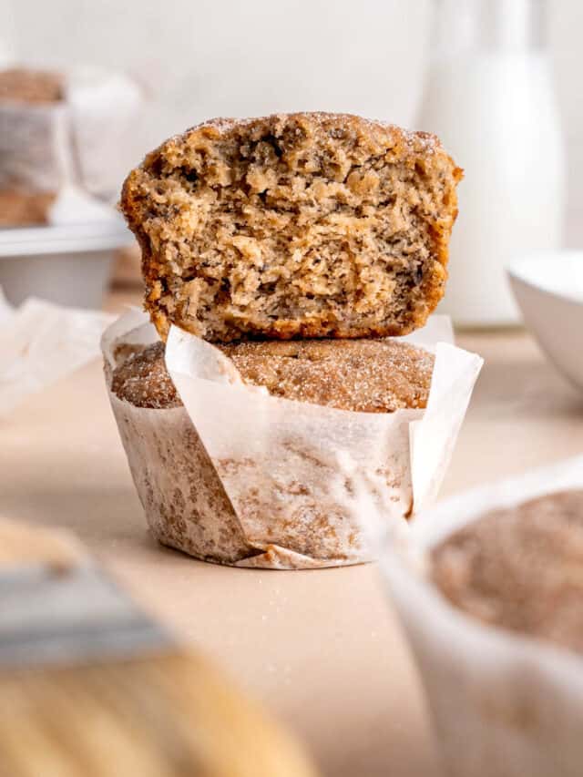 Banana Muffins with Cinnamon Sugar