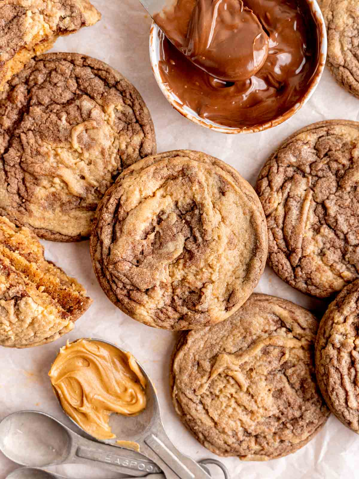 Easy Chewy Peanut Butter Nutella Cookies – Broken Oven Baking