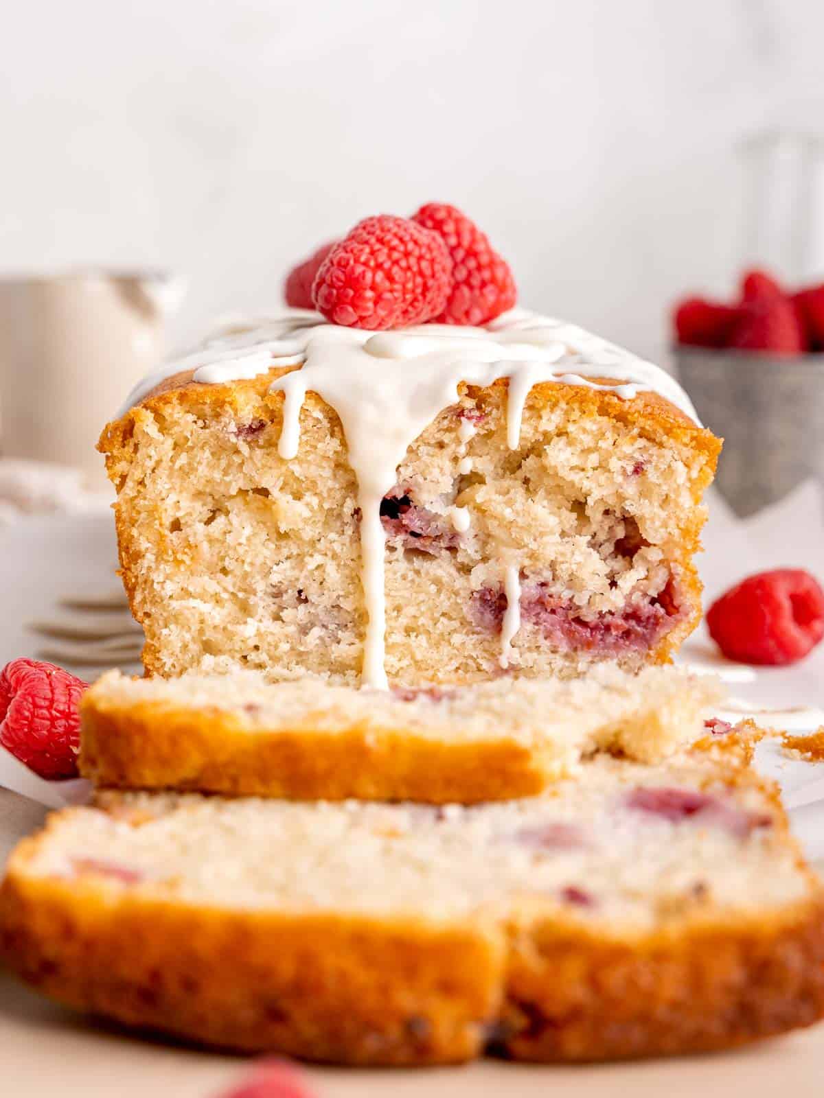 Raspberry and White Chocolate Loaf Cake - Sara's Tiny Kitchen