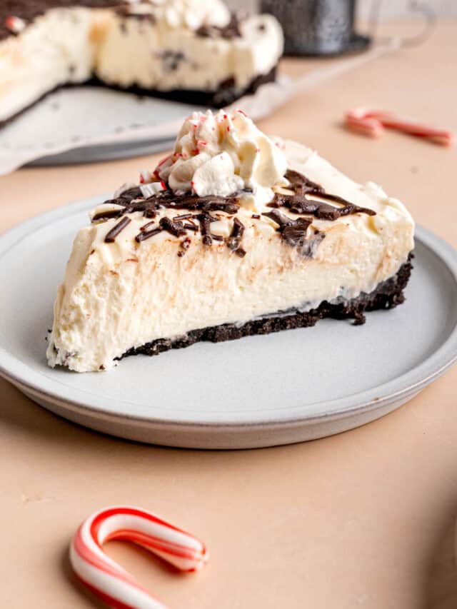Creamy No Bake Peppermint Cheesecake