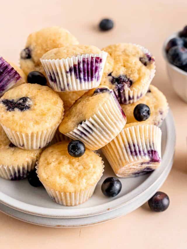 The Best Mini Blueberry Muffins