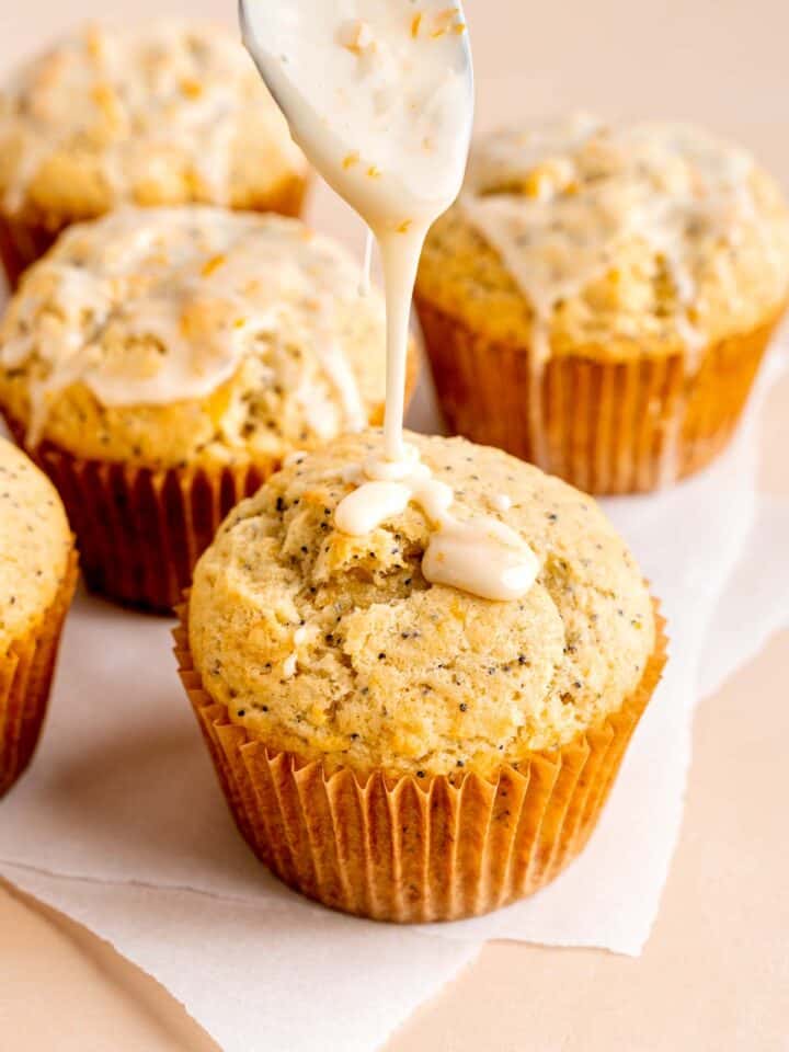 Orange Poppy Seed Muffins with Glaze Broken Oven Baking