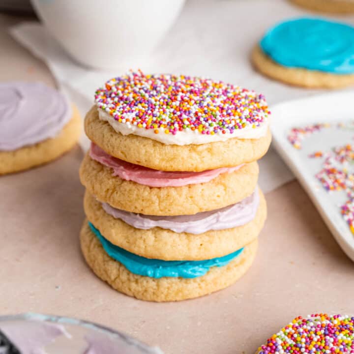 Soft and Easy Sour Cream Cookies with Frosting Broken Oven Baking