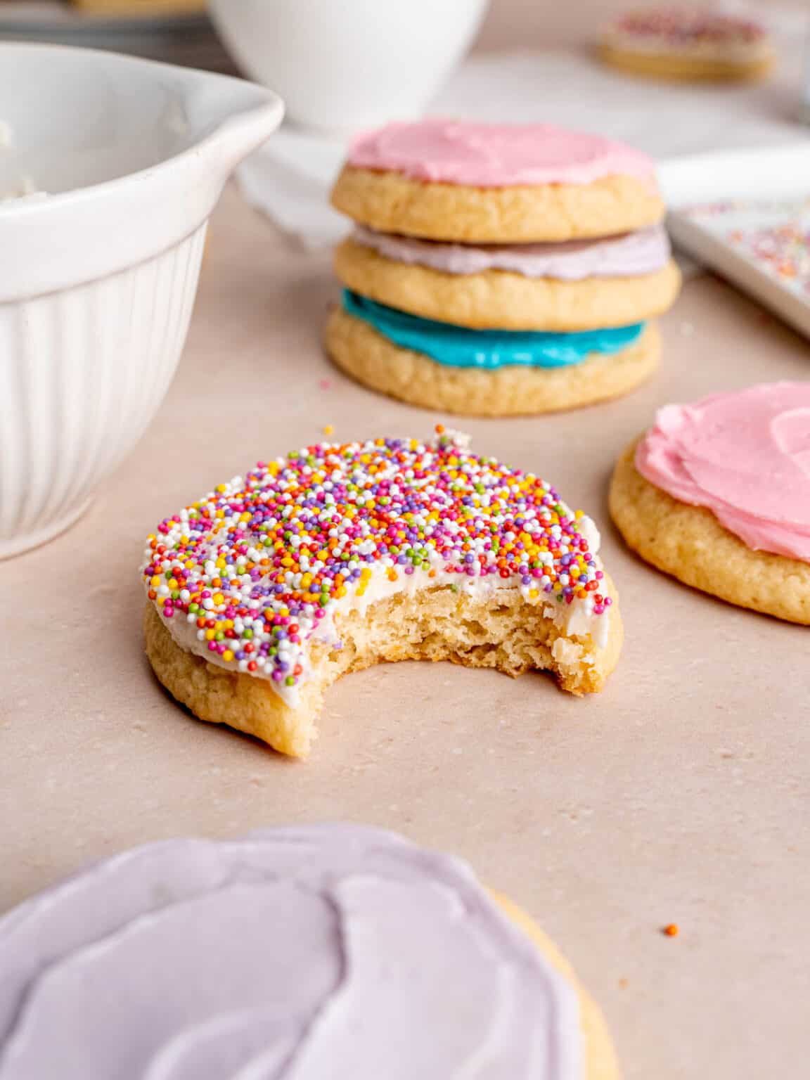 Soft and Easy Sour Cream Cookies with Frosting – Broken Oven Baking