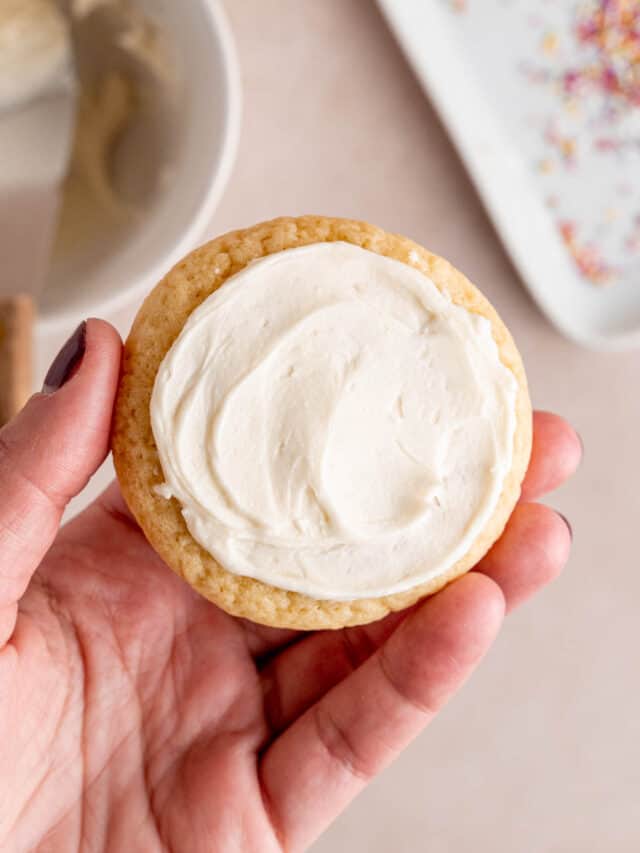Soft and Easy Sour Cream Cookies with Frosting Broken Oven Baking