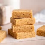 A stack of brown butter blondies.