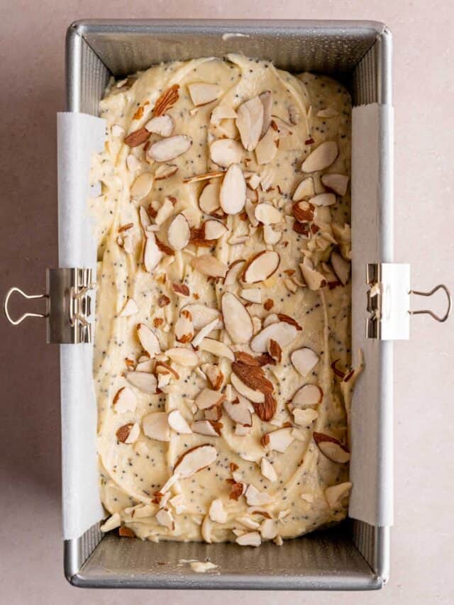 Almond Poppy Seed Cake with Glaze Broken Oven Baking