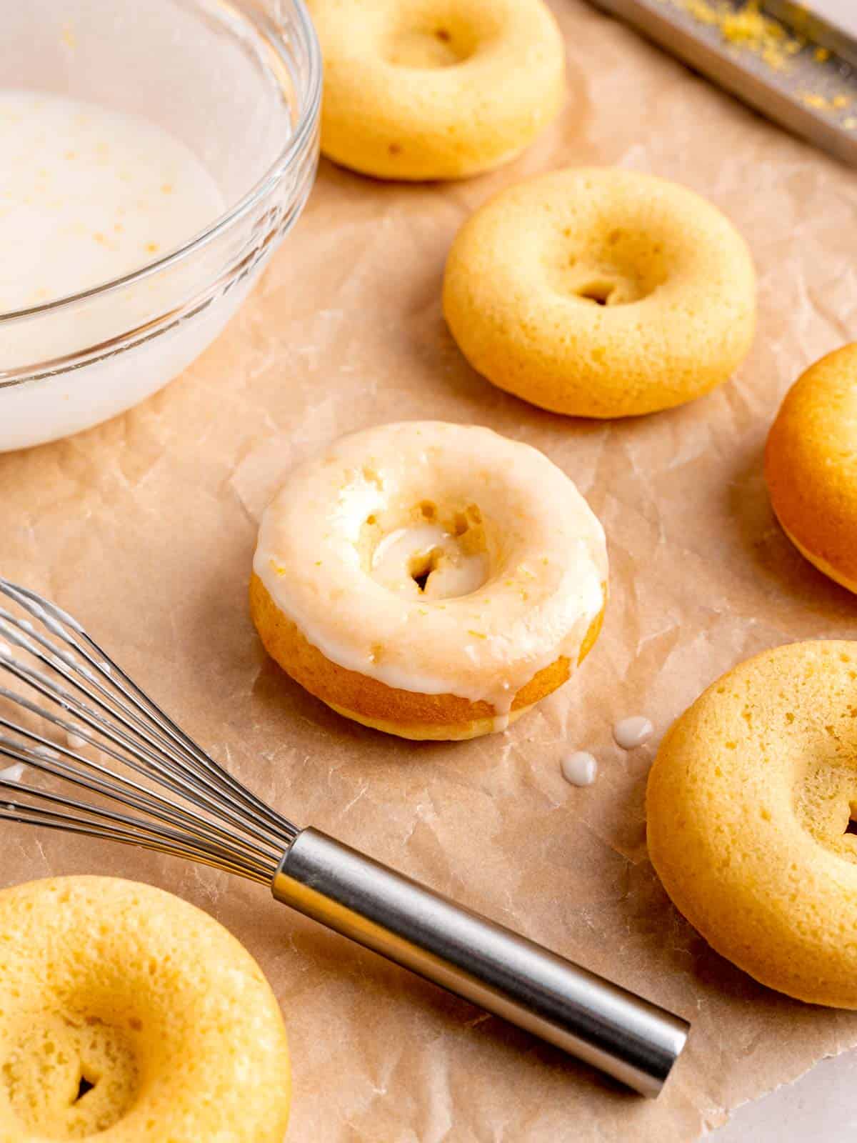 Baked Lemon Donuts with Icing – Broken Oven Baking