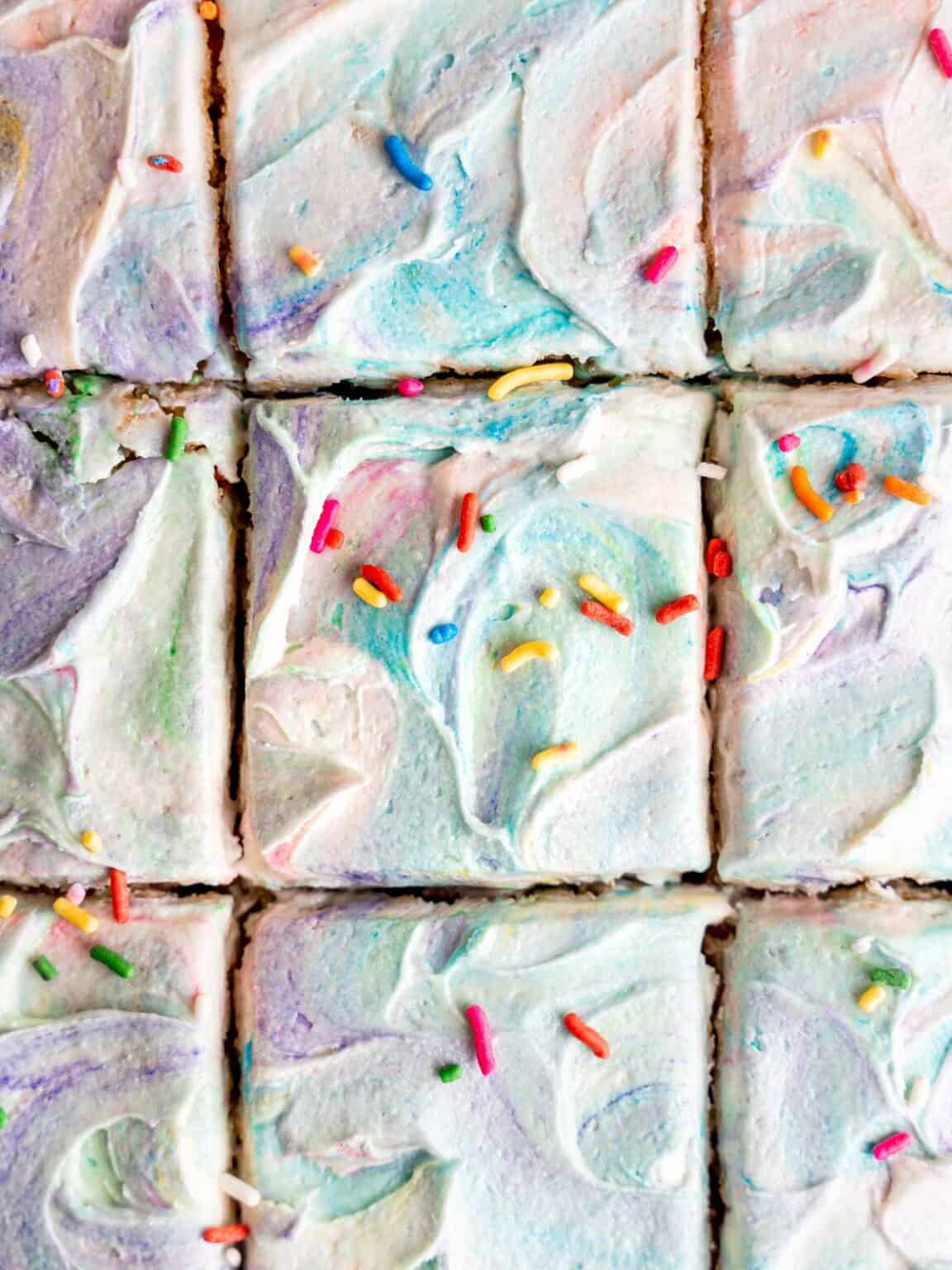 Easy Rainbow Sprinkle Cake with Vanilla Frosting Broken Oven Baking