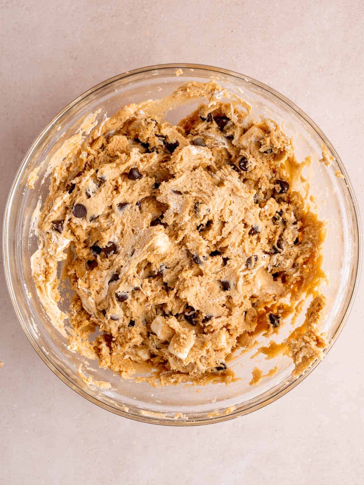 S'mores cookie dough in a bowl.