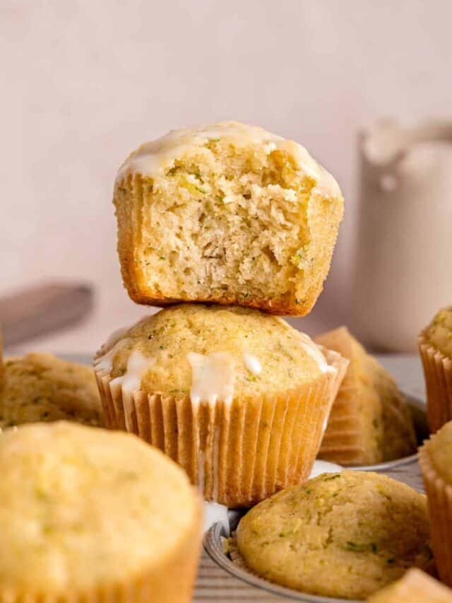 Fluffy & Moist Lemon Zucchini Muffins