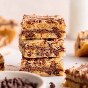 A stack of Nutella cookie bars.