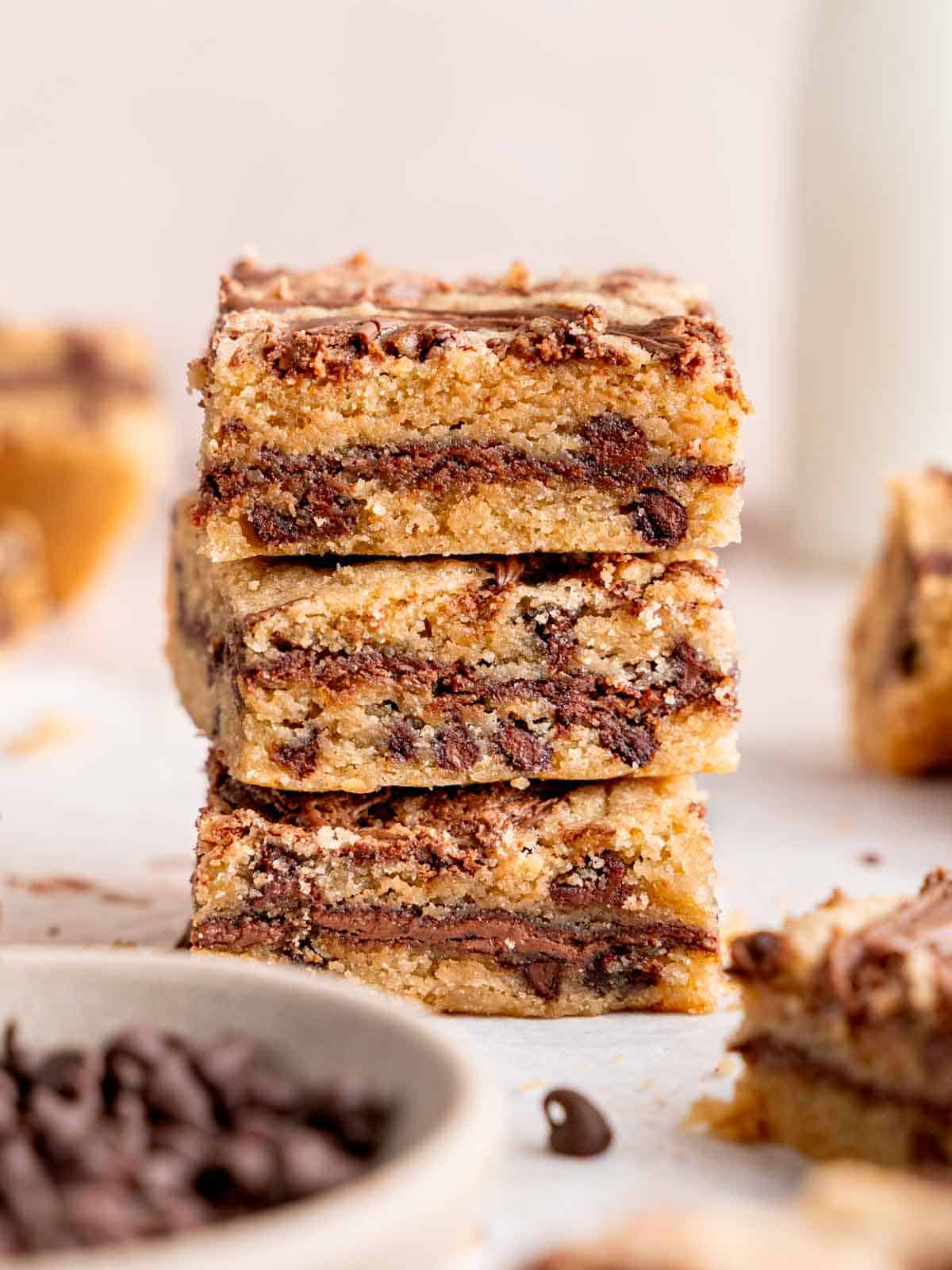 Nutella Swirled Peanut Butter Bars