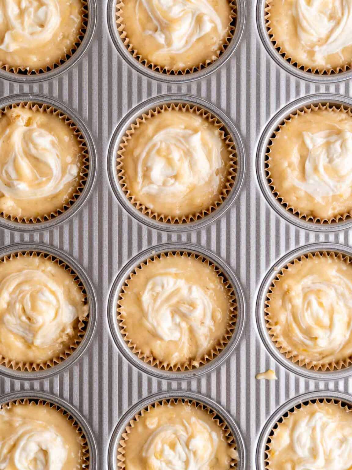 Lemon cream cheese muffins broken oven baking