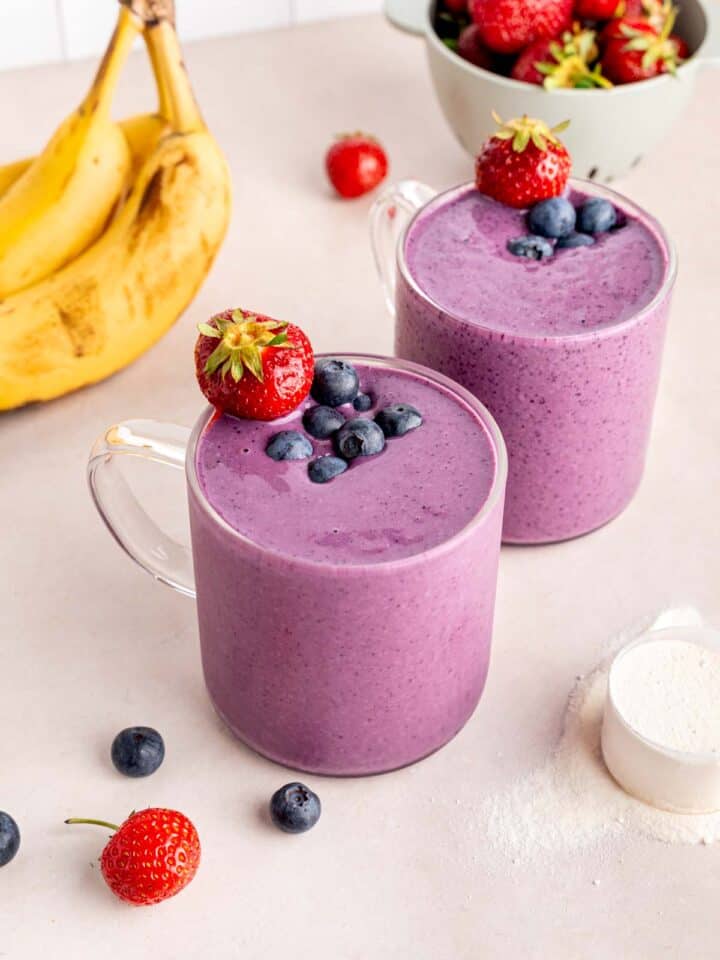 Banana Berry Protein Smoothie Recipe – Broken Oven Baking