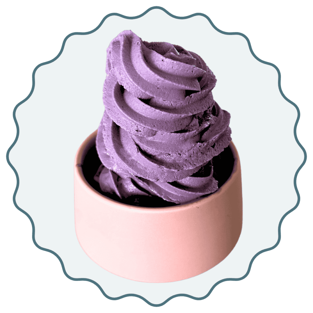 Protein fruit smoothie ice cream.
