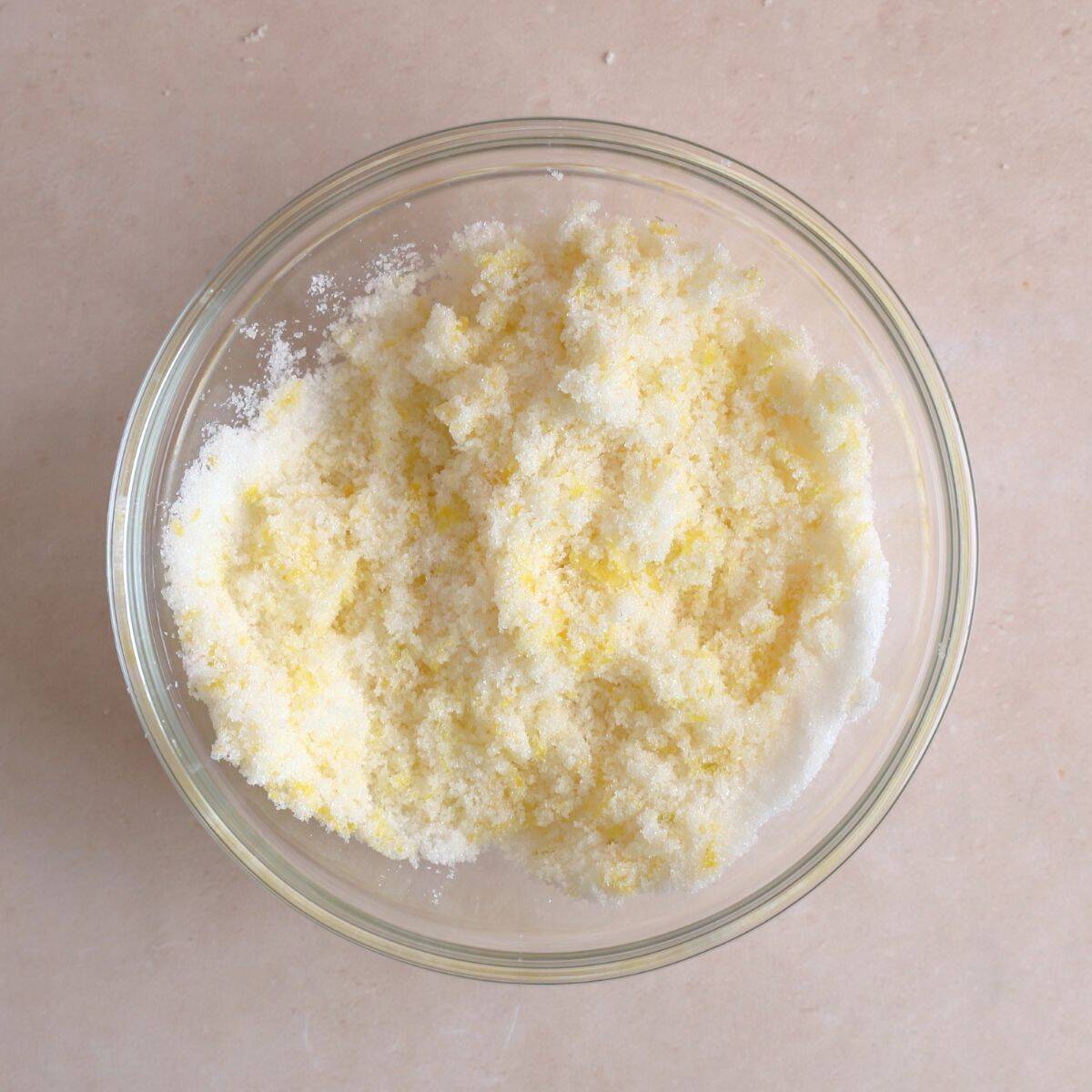 Lemon-infused sugar for lemon sugar cookies.