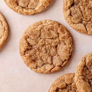 A chewy snickerdoodle cookie made with sourdough discard.